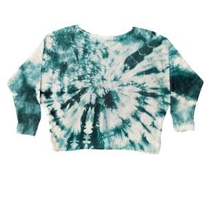 Luisa Ricci Women's Tie Dye Sweater Dolman Sleeve Boatneck Italian sz S Green